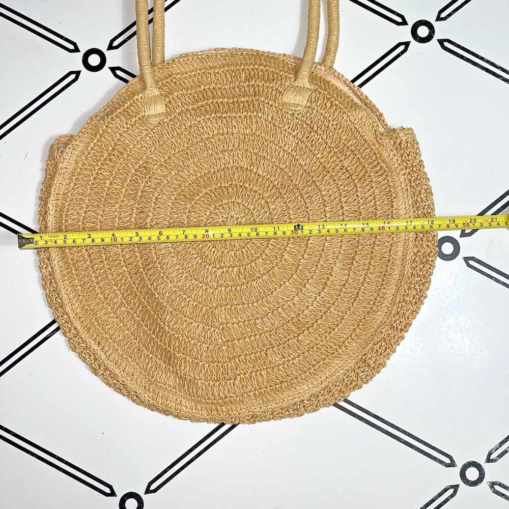 Boho Bag Hand Woven Straw Large Beach Bag Summer Tote Shoulder Purse - Picture 4 of 7